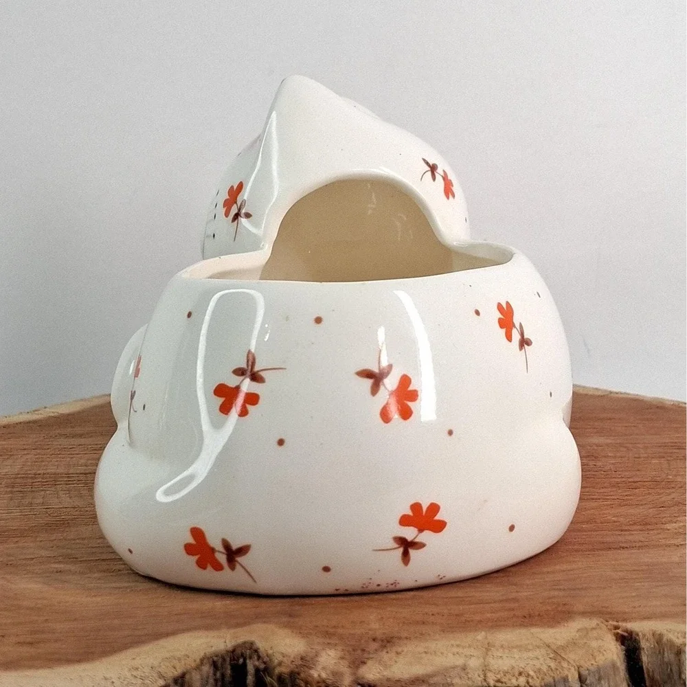 Vintage Josef Original Cat Planter Scrubby Sponge Holder Ceramic